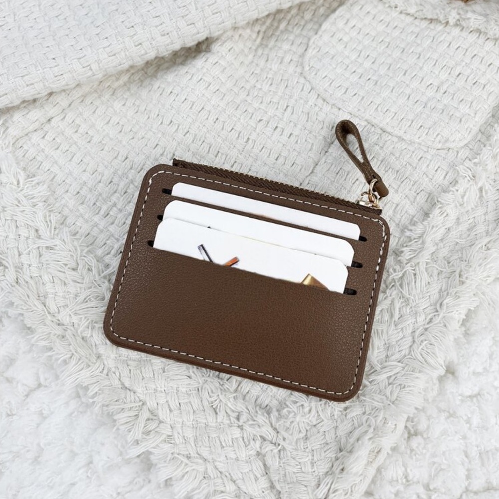 ⚠️Clearance Small & Slim Coffee Brown Wallet / Cardholder - Picture 3 of 4